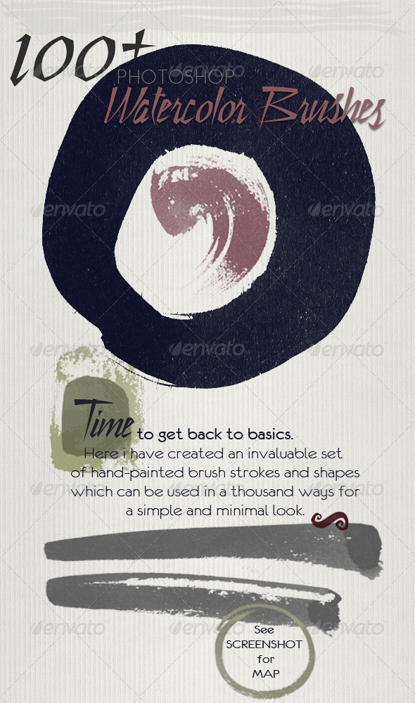 Graphic River Watercolor Brushes Simple Minimal Artistic Add-ons - Photoshop 919687 Graphic River Watercolor Brushes Simple Minimal Artistic Add-ons - Photoshop 919687