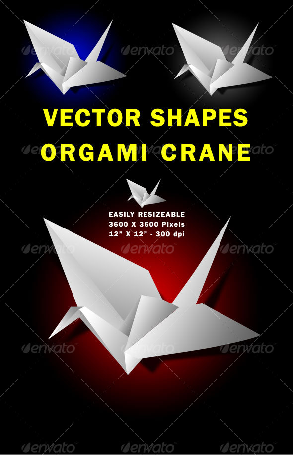 GraphicRiver Vector Paper Crane 117029 GraphicRiver Vector Paper Crane 117029