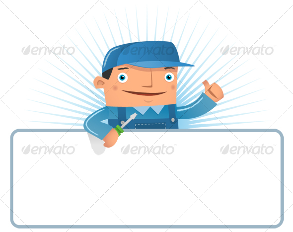 GraphicRiver Engineer with blank board 117255 GraphicRiver Engineer with blank board 117255