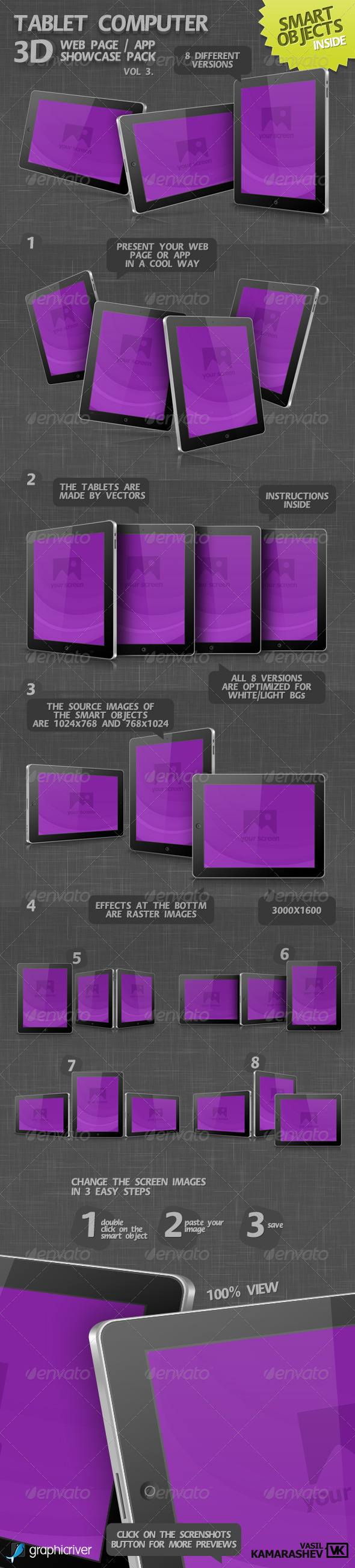 Graphic River Tablet Computer 3D Web Page / App Showcase Vol.3 Graphics - Product Mock-Ups Technology 930058 Graphic River Tablet Computer 3D Web Page / App Showcase Vol.3 Graphics - Product Mock-Ups Technology 930058
