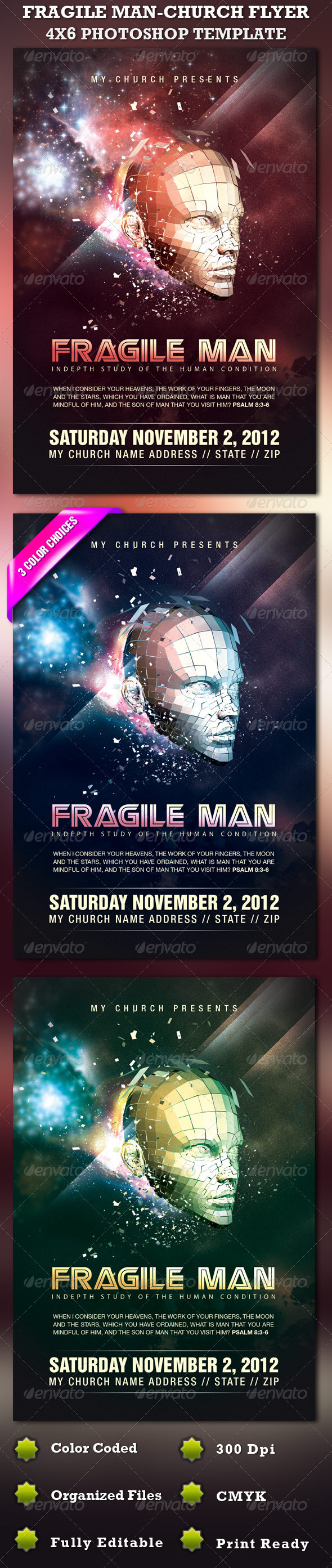 GraphicRiver Fragile Man-Church Flyer Template 644635 GraphicRiver Fragile Man-Church Flyer Template 644635