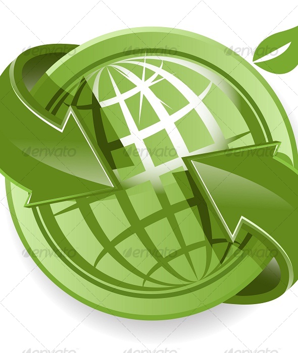 GraphicRiver Globe and Green Arrows 120266 GraphicRiver Globe and Green Arrows 120266