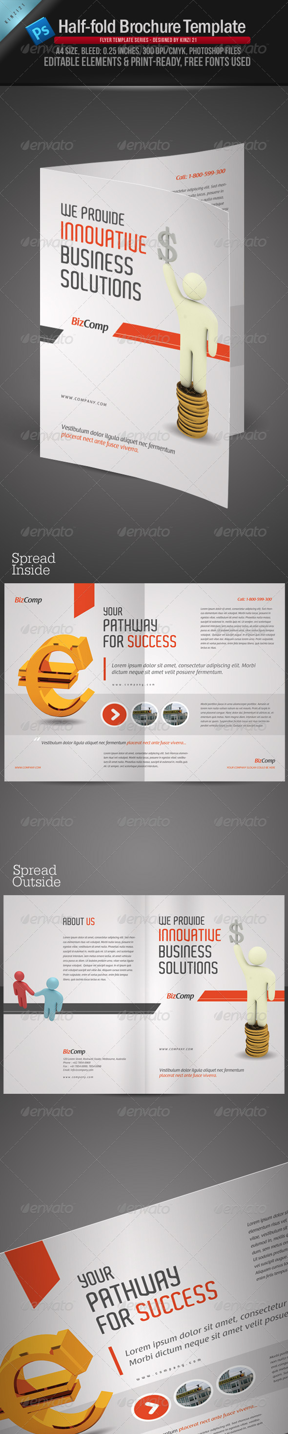 GraphicRiver A4 Half Fold Brochure Template 958220 GraphicRiver A4 Half Fold Brochure Template 958220