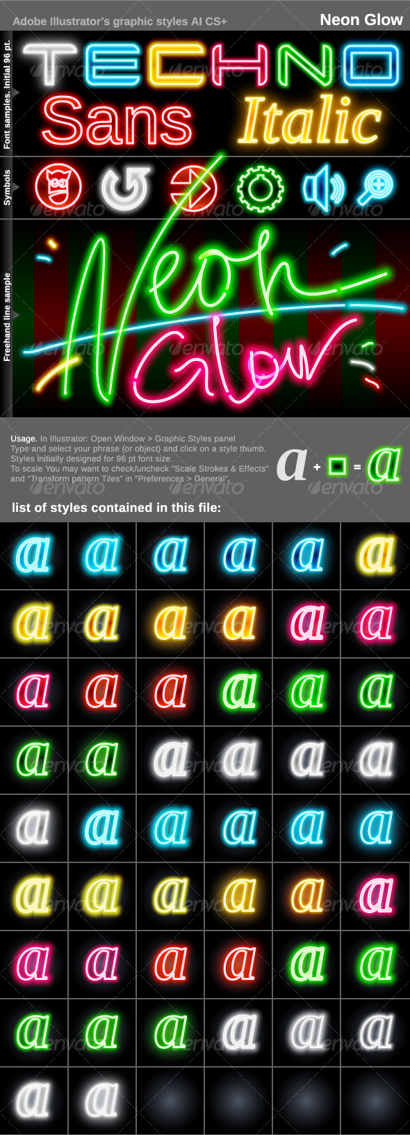 GraphicRiver Illustrator Graphic Styles Neon Glow 121050 GraphicRiver Illustrator Graphic Styles Neon Glow 121050
