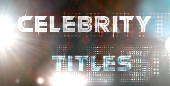 After Effects Project - VideoHive Celebrity Titles 121283 After Effects Project - VideoHive Celebrity Titles 121283