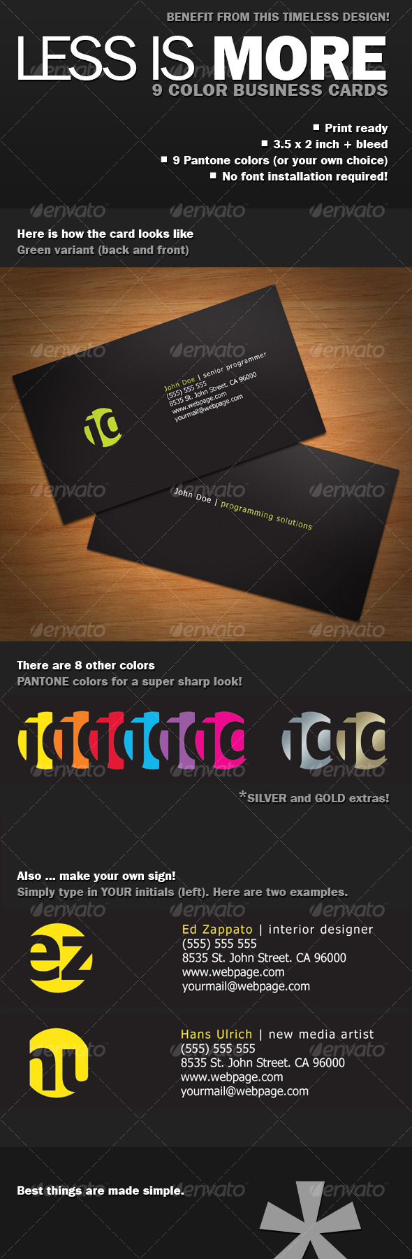 GraphicRiver Less Is More Business Card 120042 GraphicRiver Less Is More Business Card 120042
