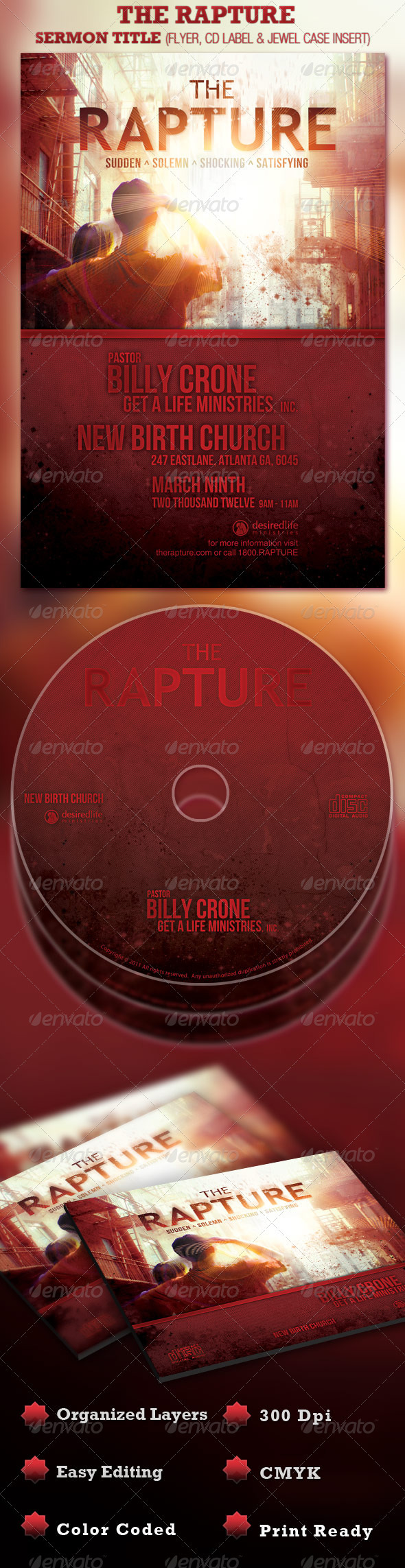 GraphicRiver The Rapture Sermon Title Flyer and CD Template 978095 GraphicRiver The Rapture Sermon Title Flyer and CD Template 978095