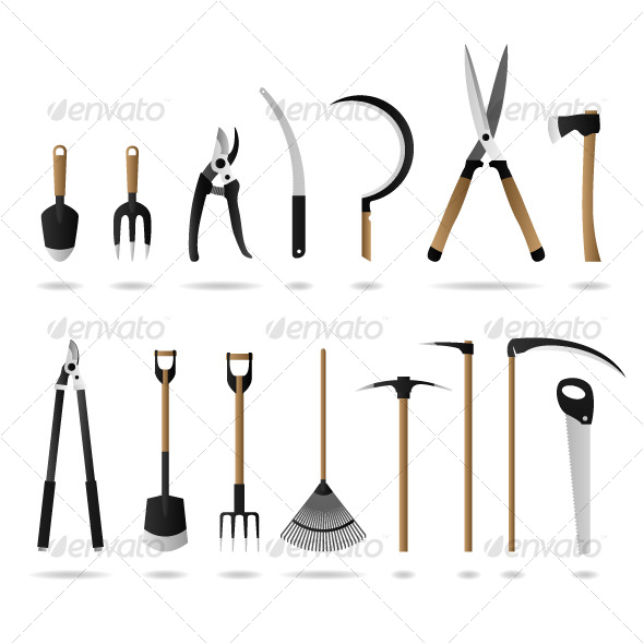 GraphicRiver Gardening Tool Equipment Vector 122730 GraphicRiver Gardening Tool Equipment Vector 122730