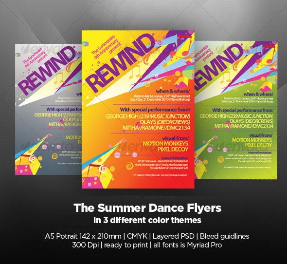 GraphicRiver The Summer Dance Flyers 122930 GraphicRiver The Summer Dance Flyers 122930