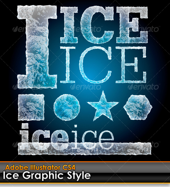 GraphicRiver Ice Illustrator Graphic Style 122111 GraphicRiver Ice Illustrator Graphic Style 122111