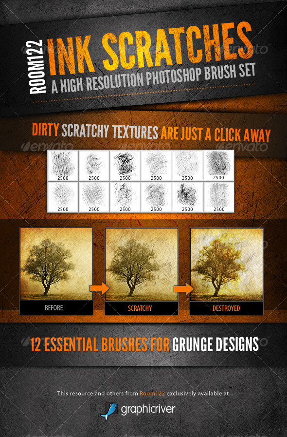 GraphicRiver Ink Scratches Photoshop Brush Set 123822 GraphicRiver Ink Scratches Photoshop Brush Set 123822
