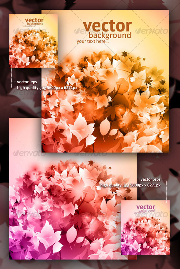 GraphicRiver Vector autumn backgrounds with fallen leaves 125598 GraphicRiver Vector autumn backgrounds with fallen leaves 125598