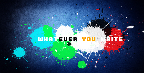 After Effects Project - VideoHive Paint Splatter Opening 126524