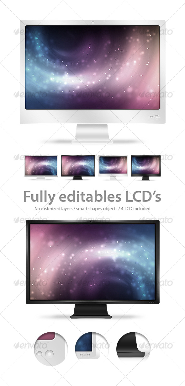 GraphicRiver LCD Monitors Fully Editables 98020 GraphicRiver LCD Monitors Fully Editables 98020