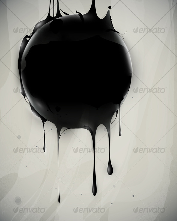 GraphicRiver Abstract oil slick flows with drops 127965 GraphicRiver Abstract oil slick flows with drops 127965
