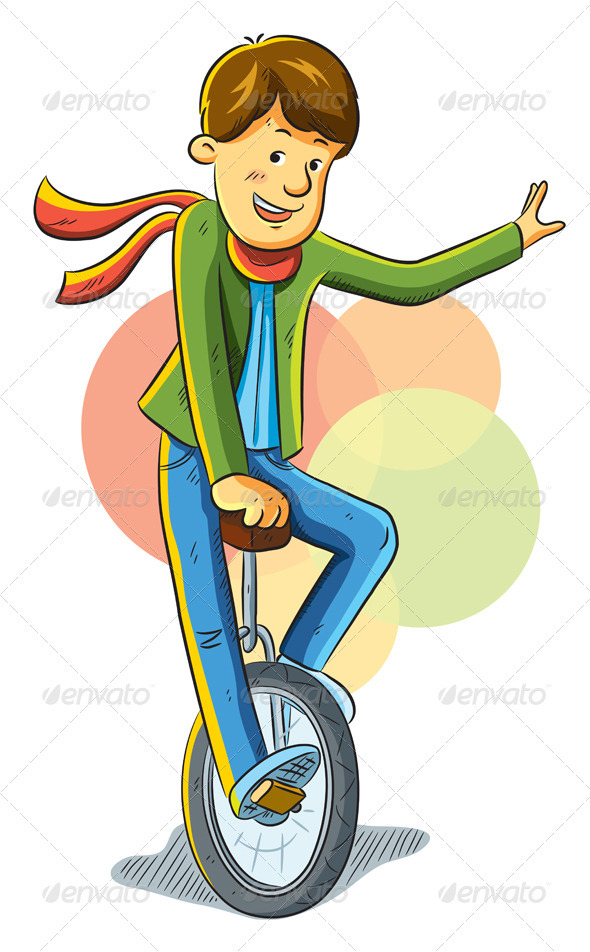 Graphic River Unicycle Boy Vectors - Characters People 1022443 Graphic River Unicycle Boy Vectors - Characters People 1022443