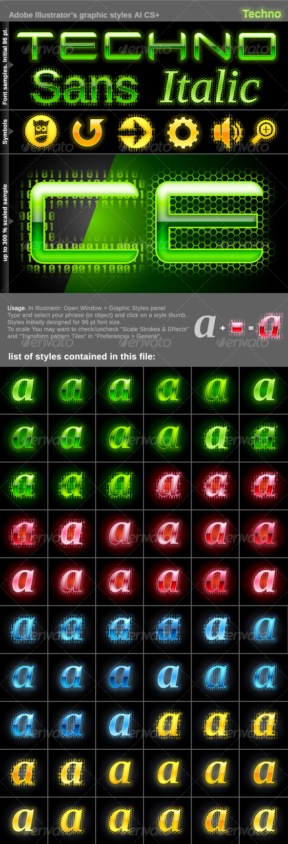 GraphicRiver Illustrator Graphic Styles Techno 128395 GraphicRiver Illustrator Graphic Styles Techno 128395