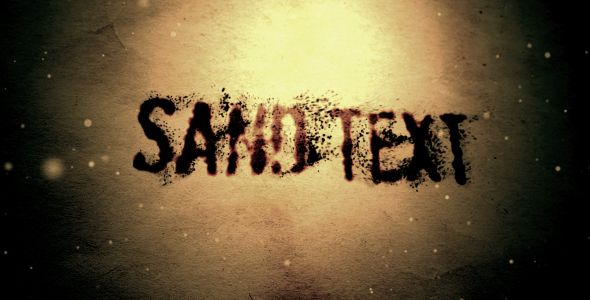 After Effects Project - VideoHive Sand text 128417 After Effects Project - VideoHive Sand text 128417