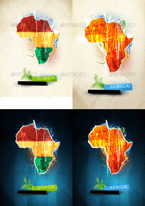 GraphicRiver Abstract illustration of the continent Africa 128622 GraphicRiver Abstract illustration of the continent Africa 128622