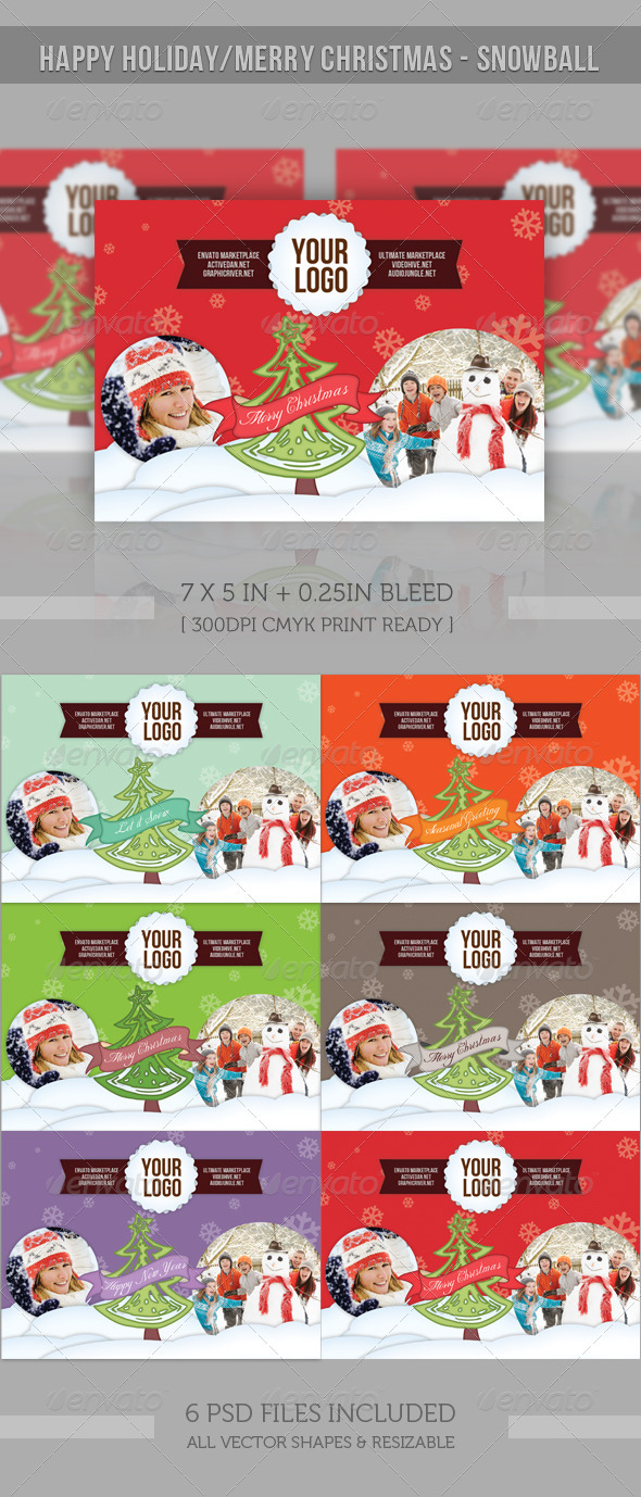 GraphicRiver Happy Holiday Merry Christmas Snowball 1028401