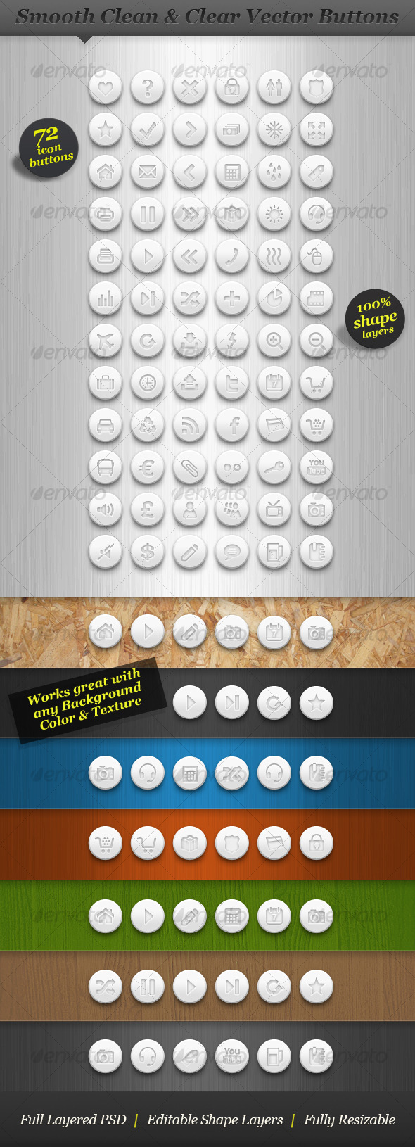 GraphicRiver Clean white round icon set vector web buttons 130590 GraphicRiver Clean white round icon set vector web buttons 130590