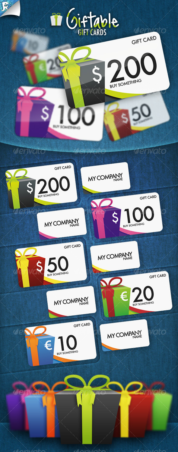 GraphicRiver Giftable Gift Cards It s a present 130769 GraphicRiver Giftable Gift Cards It s a present 130769