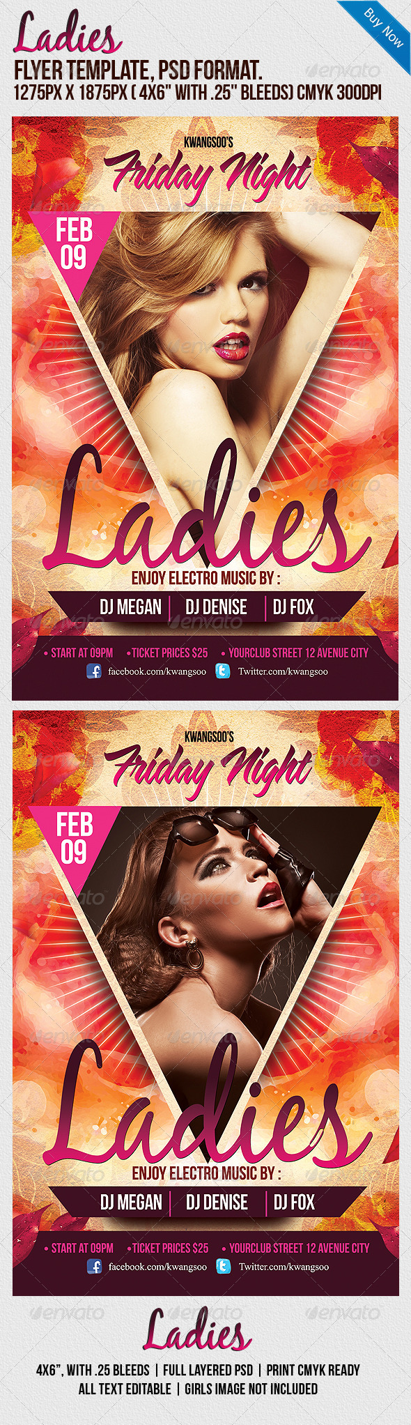 Graphic River Ladies Night Party Flyer Template Print Templates - Flyers Events Clubs & Parties 1063272 Graphic River Ladies Night Party Flyer Template Print Templates - Flyers Events Clubs & Parties 1063272