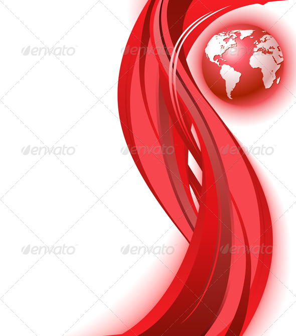 GraphicRiver Red business world map wave background 132643 GraphicRiver Red business world map wave background 132643
