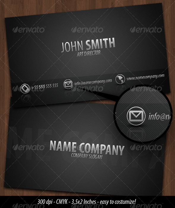 GraphicRiver Business Card Dark Metal 134939 GraphicRiver Business Card Dark Metal 134939