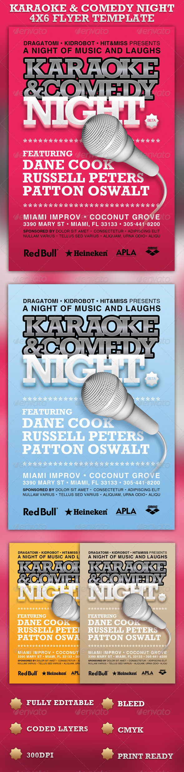 GraphicRiver Karaoke & Comedy Night 4x6 Flyer Template 1089965 GraphicRiver Karaoke & Comedy Night 4x6 Flyer Template 1089965
