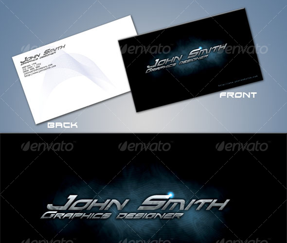 GraphicRiver Hi-Tech professional business card template 44794 GraphicRiver Hi-Tech professional business card template 44794