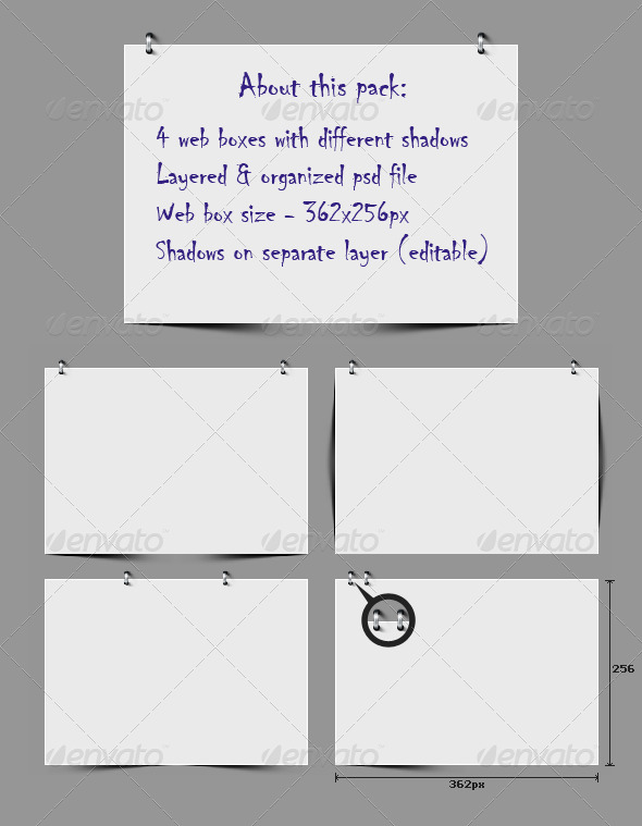 GraphicRiver Web Boxes with Different Shadows 138145 GraphicRiver Web Boxes with Different Shadows 138145