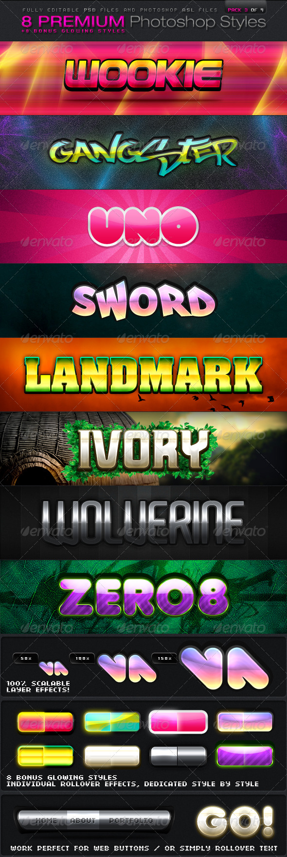 GraphicRiver 8 PREMIUM Photoshop Styles 139012 GraphicRiver 8 PREMIUM Photoshop Styles 139012