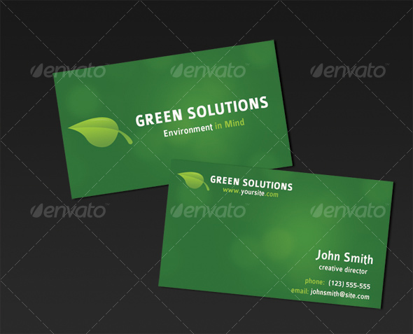 GraphicRiver Green Business Card 33192 GraphicRiver Green Business Card 33192