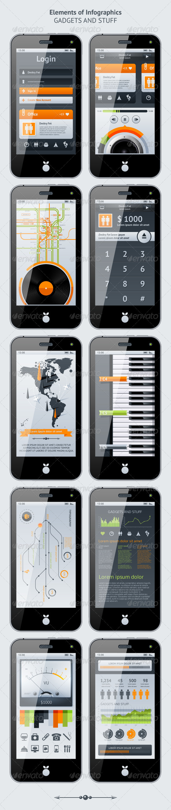 GraphicRiver Elements of Infographics with gadgets and stuff 1156302 GraphicRiver Elements of Infographics with gadgets and stuff 1156302