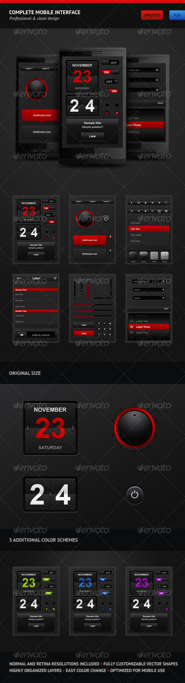 GraphicRiver Complete Mobile Interface 144245 GraphicRiver Complete Mobile Interface 144245