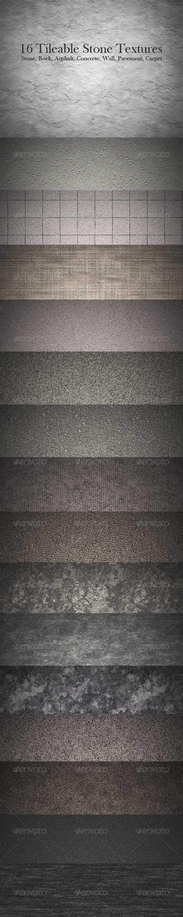 GraphicRiver 16 Tileable Stone Texture Patterns 143774 GraphicRiver 16 Tileable Stone Texture Patterns 143774