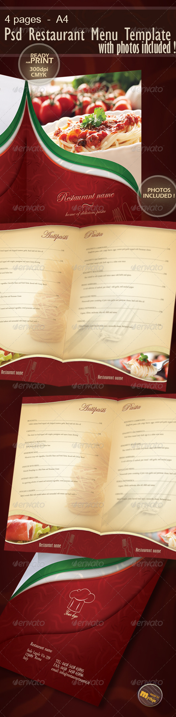 GraphicRiver Restaurant Menu template with photos incuded 1176350 GraphicRiver Restaurant Menu template with photos incuded 1176350