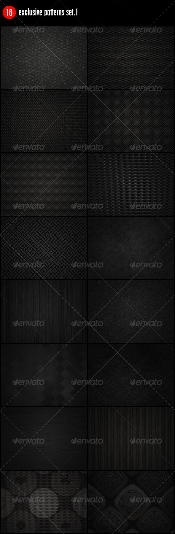 GraphicRiver 16 Exclusive Patterns Set.1 144437 GraphicRiver 16 Exclusive Patterns Set.1 144437