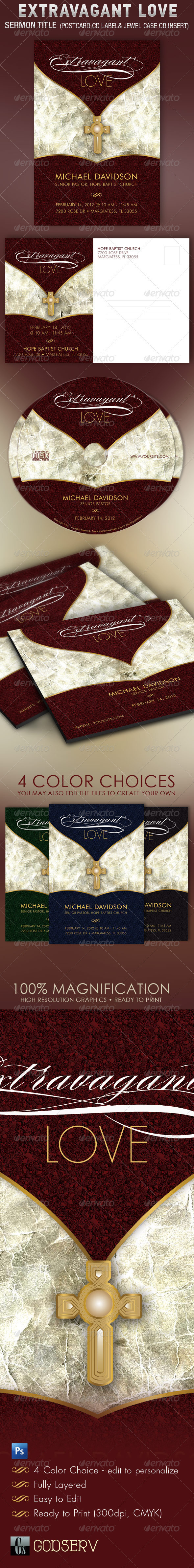 GraphicRiver Extravagant Love Sermon Postcard and CD Template 1197241 GraphicRiver Extravagant Love Sermon Postcard and CD Template 1197241