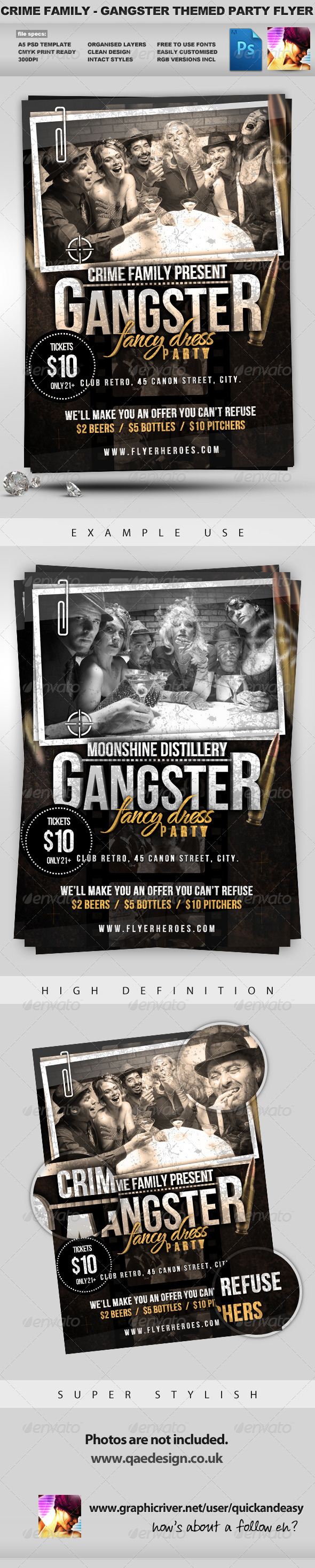 GraphicRiver Crime Family Gangster Themed Flyer Template 1203555 GraphicRiver Crime Family Gangster Themed Flyer Template 1203555
