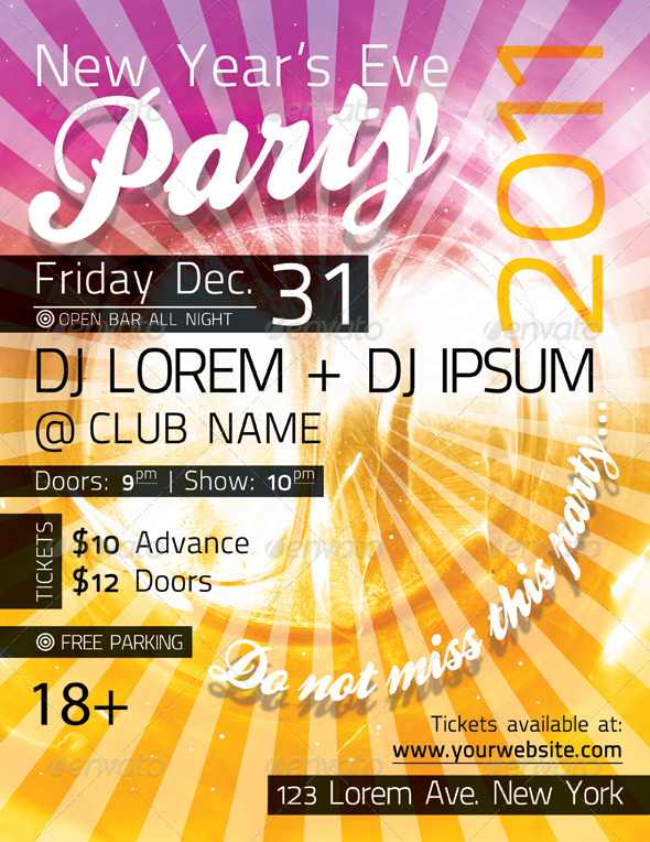 GraphicRiver New Year s Eve Flyer 147921 GraphicRiver New Year s Eve Flyer 147921