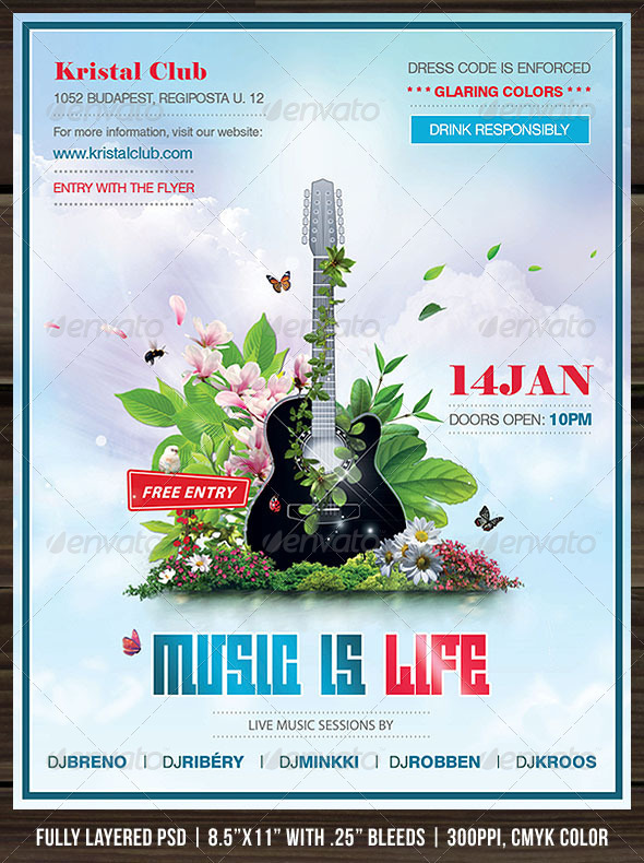 GraphicRiver Music Is Life Poster Flyer 1217019 GraphicRiver Music Is Life Poster Flyer 1217019