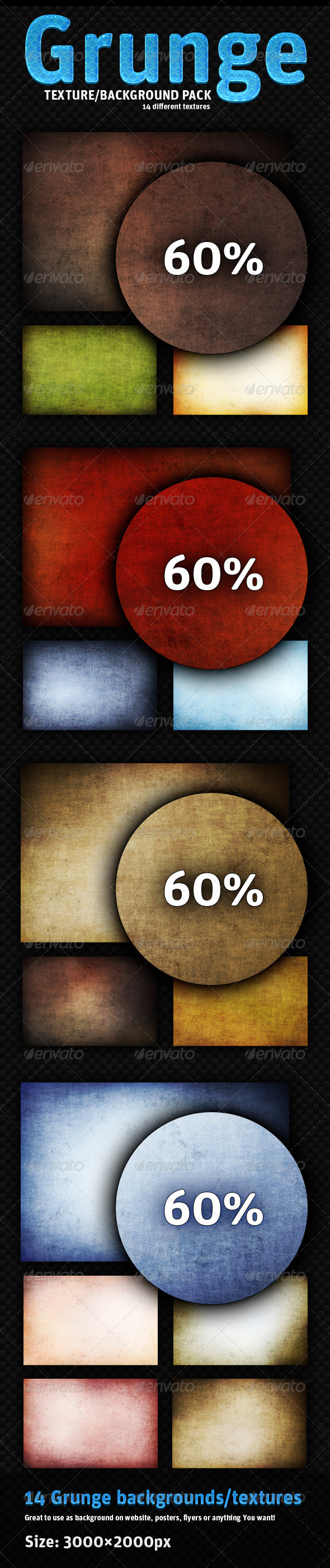 GraphicRiver Grunge pack 14 different backgrounds 148605 GraphicRiver Grunge pack 14 different backgrounds 148605