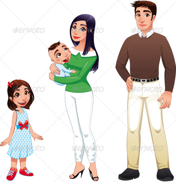 GraphicRiver Human Family with Mother Father and Children 151216 GraphicRiver Human Family with Mother Father and Children 151216
