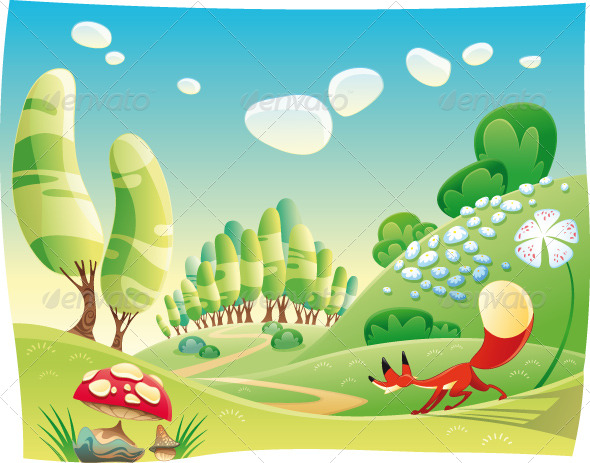 GraphicRiver Fox in the wood 151742 GraphicRiver Fox in the wood 151742
