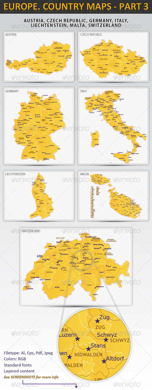 GraphicRiver Europe Country maps part 3 1255755 GraphicRiver Europe Country maps part 3 1255755
