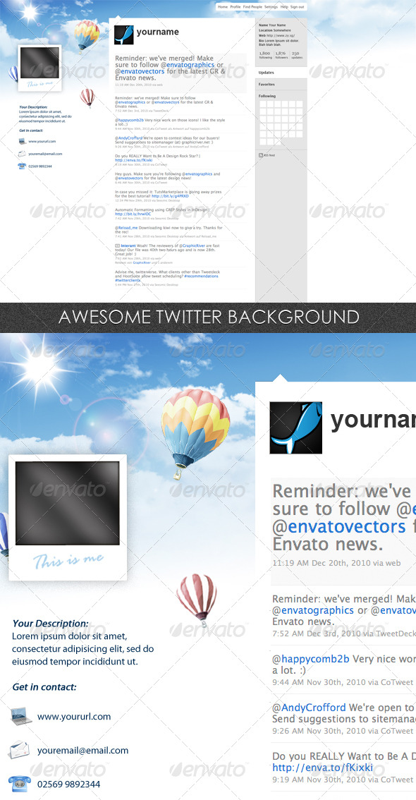 GraphicRiver Twitter Background 152164 GraphicRiver Twitter Background 152164