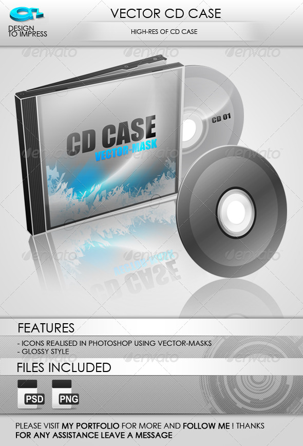 GraphicRiver Glossy CD CD CASE 71656 GraphicRiver Glossy CD CD CASE 71656