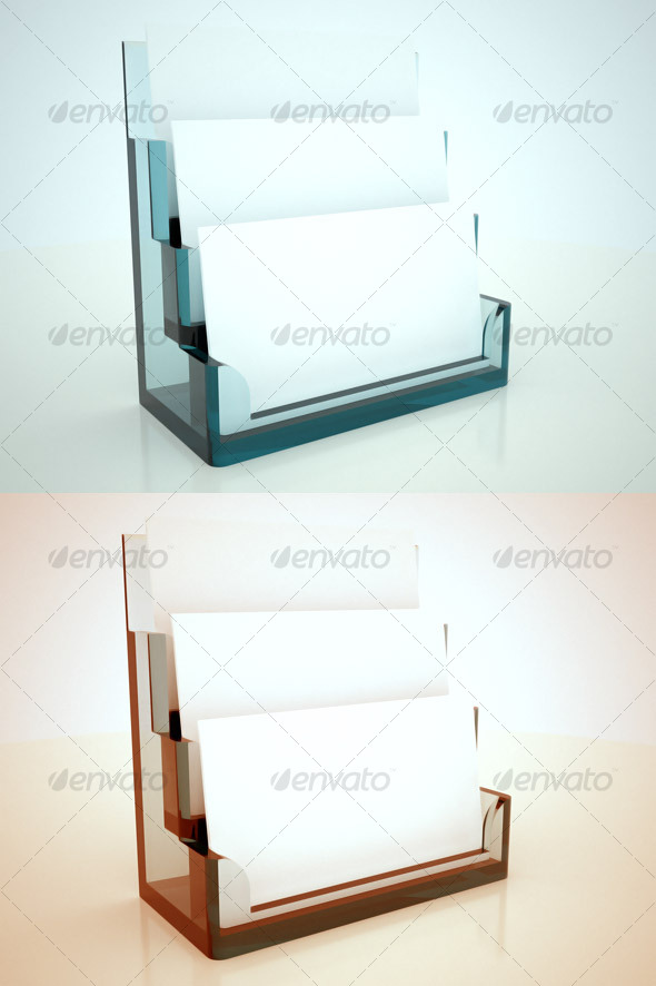 GraphicRiver Glass Tri-Card Holder 35366 GraphicRiver Glass Tri-Card Holder 35366